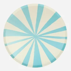 Best Meri Meri 8 Light Blue Striped Plates