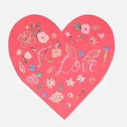 Outlet Meri Meri 16 Love Heart Napkins