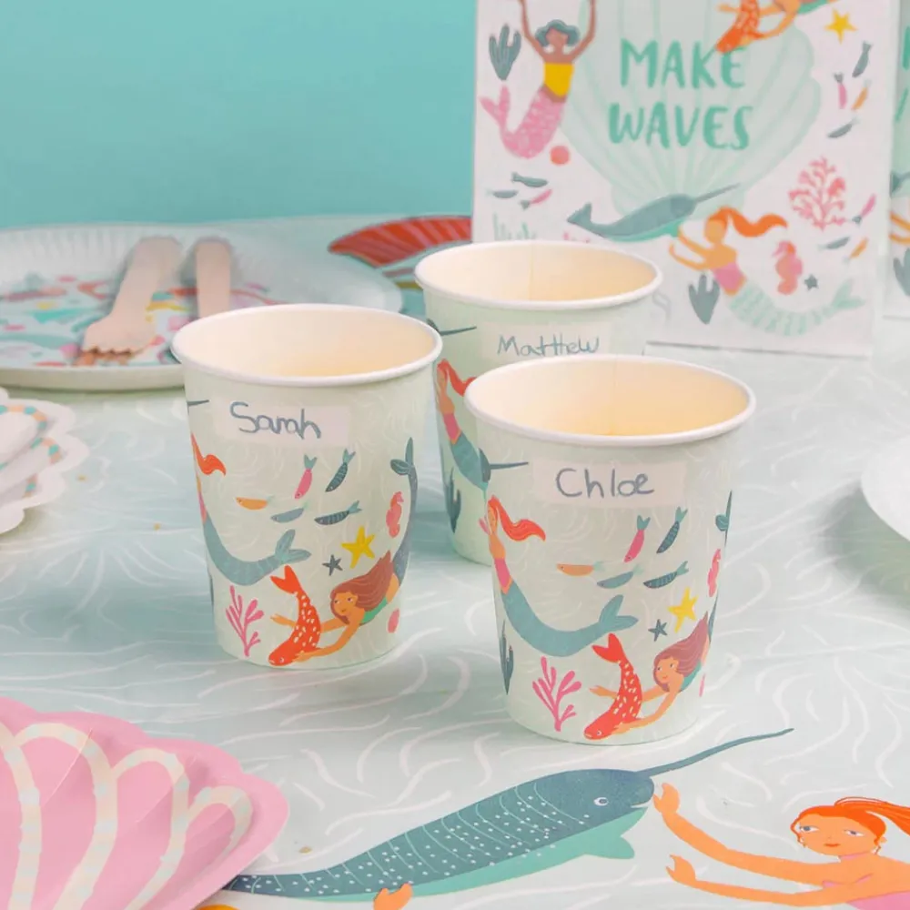 Hot TalkingTables 8 Mermaid And Coral Cups