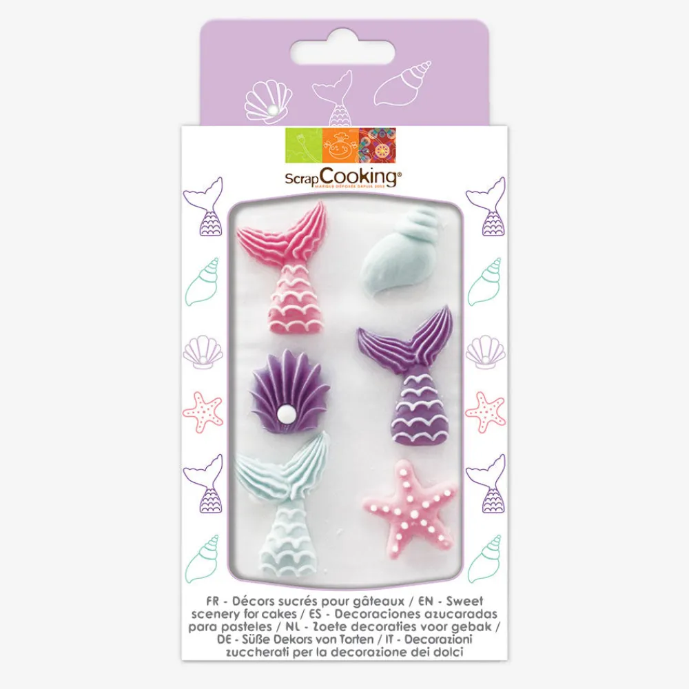 Store ScrapCooking 6 Mermaid Sugar Toppers