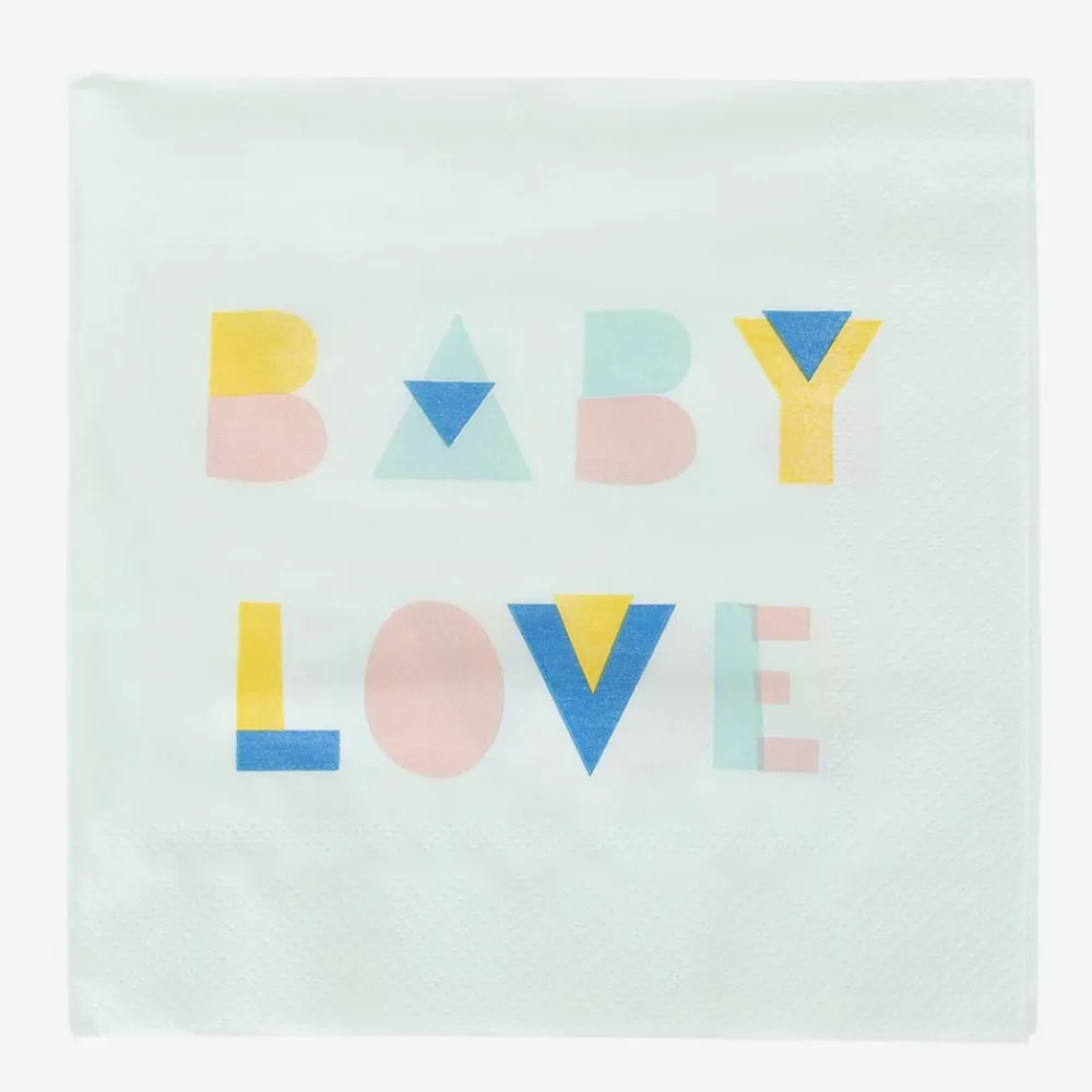 Clearance My Little Day 20 Mint Baby Shower Napkins
