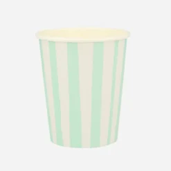 Cheap Meri Meri 8 Mint Striped Cups
