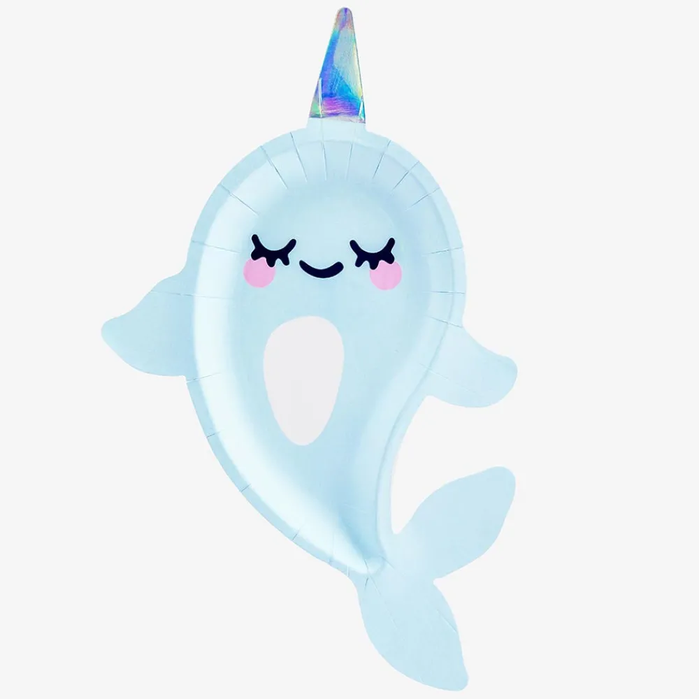 Best Sale Party Deco 6 Narwhal Plates