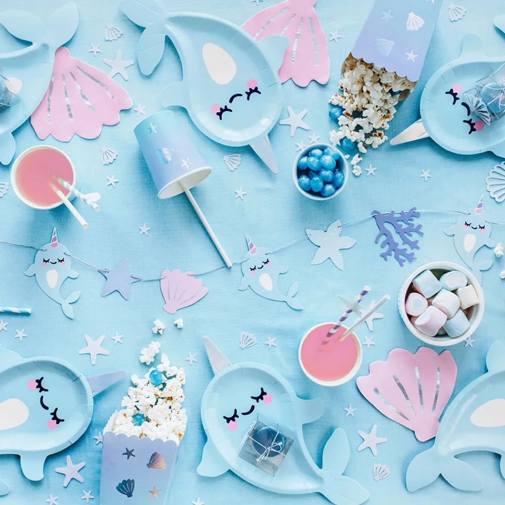 Best Sale Party Deco 6 Narwhal Plates