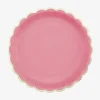 Online Party Pro 8 Neon Pink Scalloped Plates