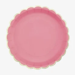 Online Party Pro 8 Neon Pink Scalloped Plates