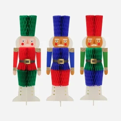Cheap Meri Meri 3 Nutcracker Christmas Honeycomb Decorations