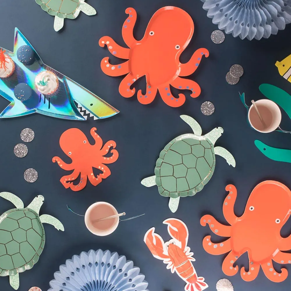 New Meri Meri 8 Octopus Plates