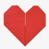 Hot Ginger Ray 16 Origami Red Heart Paper Napkins