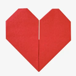 Hot Ginger Ray 16 Origami Red Heart Paper Napkins