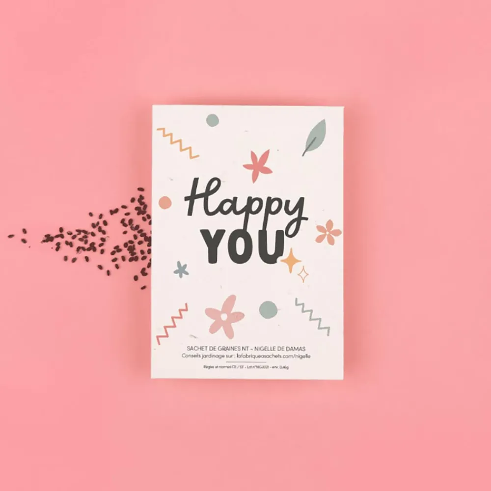 Online La Fabrique à sachets 1 Packet Of Seeds - Happy You