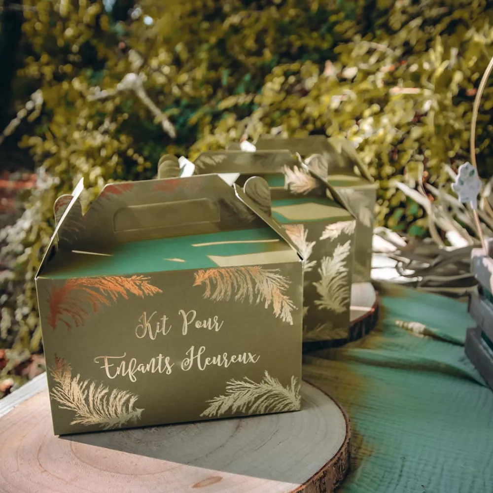 Fashion Arty Fêtes Factory 6 Pampas Khaki Gift Boxes