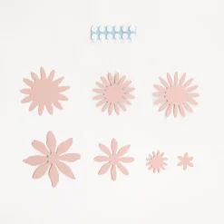 Fashion Party Deco 3 Paper Decorations - Pink Flowers