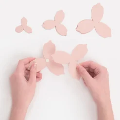 Fashion Party Deco 3 Paper Decorations - Pink Flowers