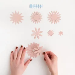 Fashion Party Deco 3 Paper Decorations - Pink Flowers