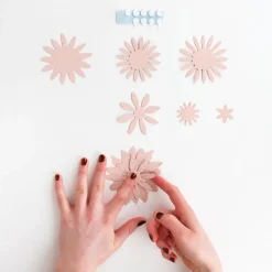 Fashion Party Deco 3 Paper Decorations - Pink Flowers