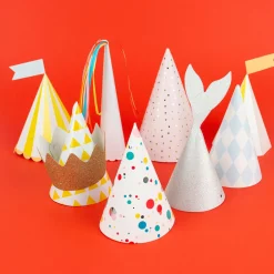Outlet Party Pro 6 Party Hats - Glitter Mermaid