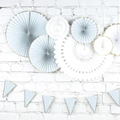 Sale Party Pro 3 Pastel Blue Paper Rosettes
