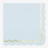 Outlet Party Pro 16 Pastel Blue Scalloped Napkins