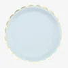 Cheap Party Pro 8 Pastel Blue Scalloped Plates
