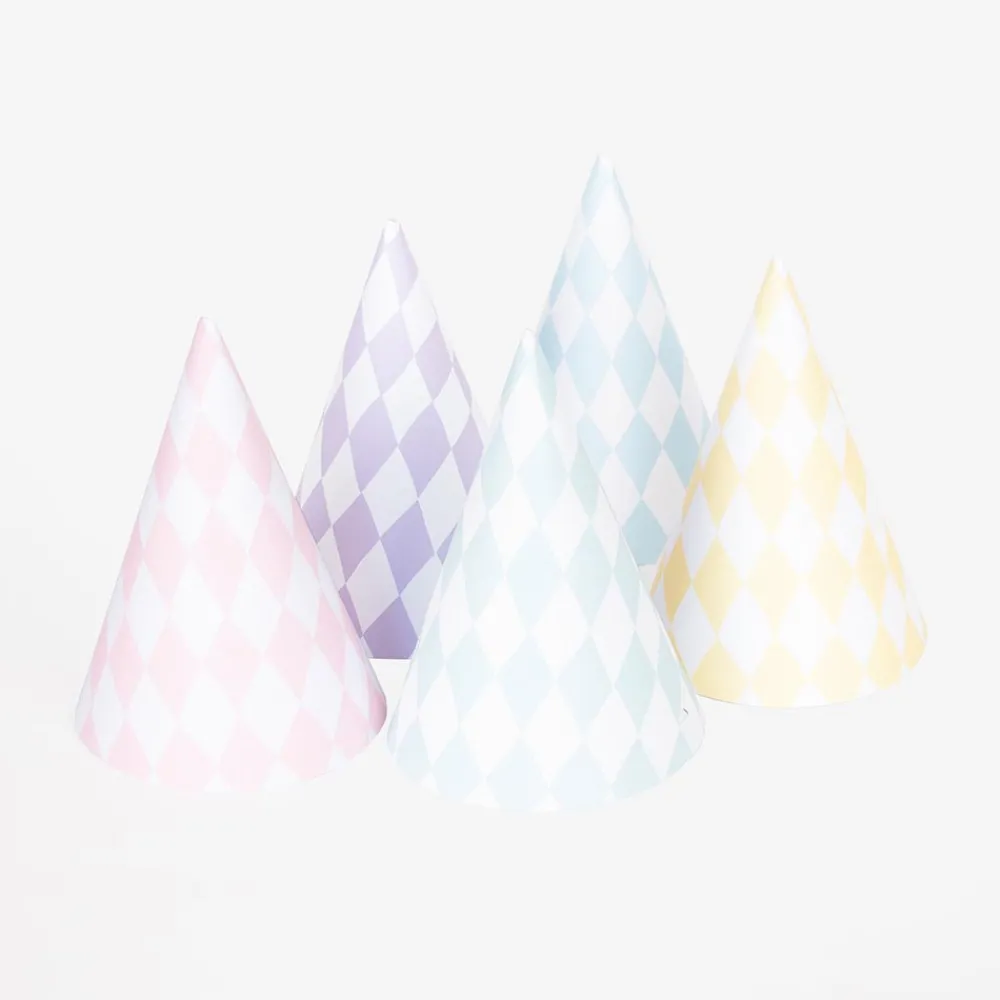 Cheap Party Deco 6 Pastel Mix Pointed Hats