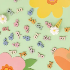 Best Sale Rico Design 48 Pastel Multicolored Wooden Flower Confetti