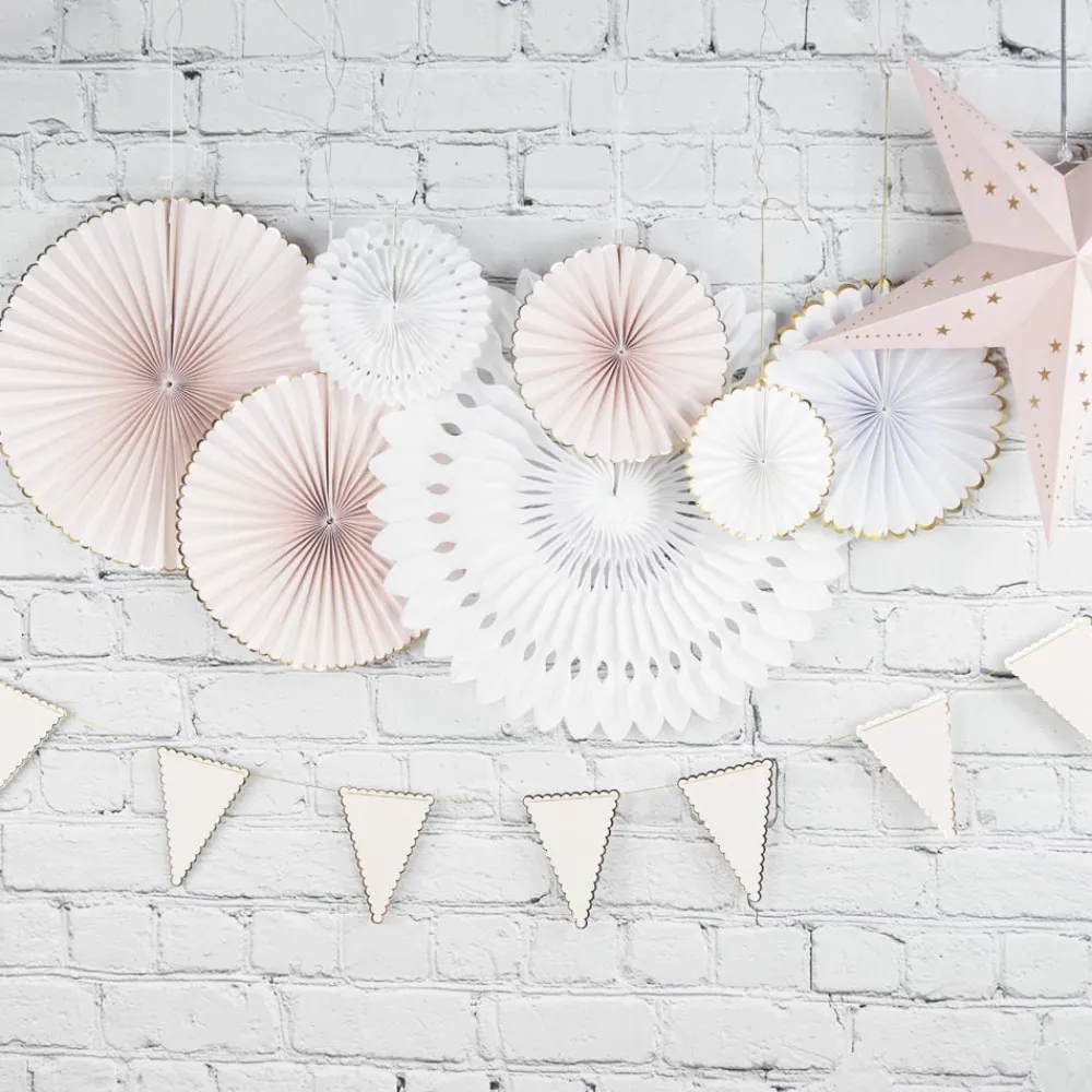 Best Sale Party Pro 3 Pastel Pink Paper Rosettes