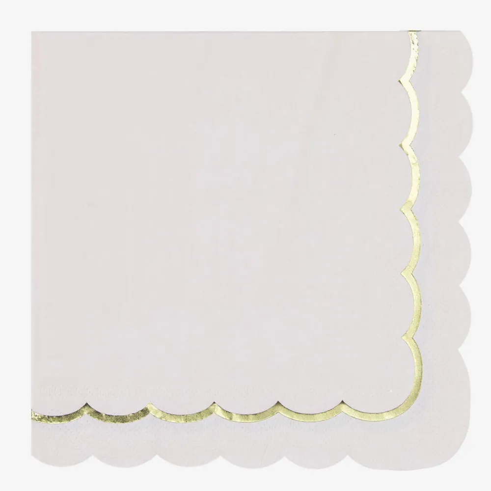 Shop Party Pro 16 Pastel Pink Scalloped Napkins