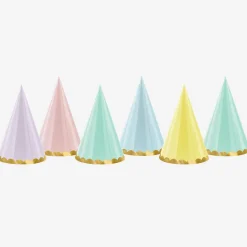 Store Party Deco 6 Pastel Pointy Hats