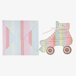 Outlet Arty Fêtes Factory 8 Pastel Roller Skating Birthday Invitations