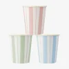 Cheap Meri Meri 8 Pastel Striped Cups