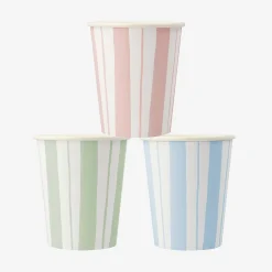 Cheap Meri Meri 8 Pastel Striped Cups