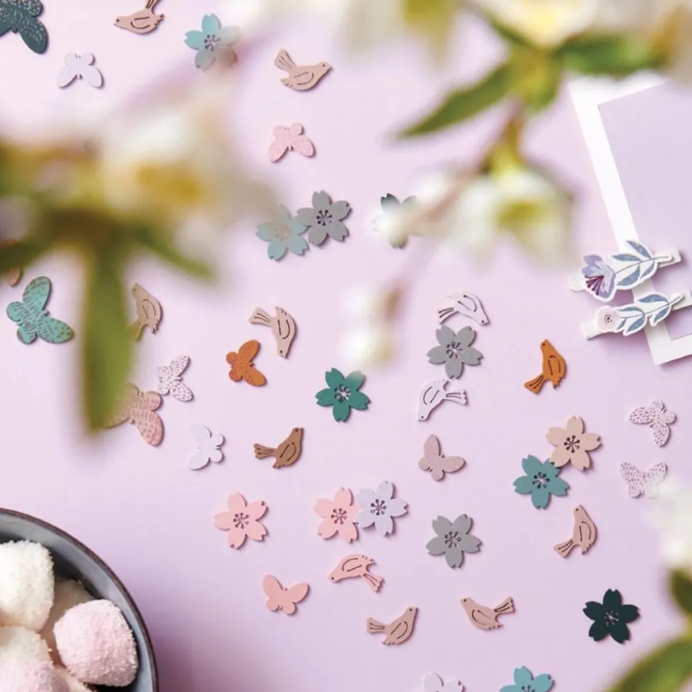 Hot Rico Design 48 Pastel Wooden Flower Confetti