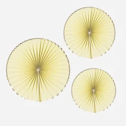 Discount Party Pro 3 Pastel Yellow Paper Rosettes
