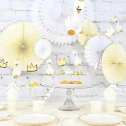 Discount Party Pro 3 Pastel Yellow Paper Rosettes