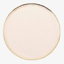 Cheap Ginger Ray 8 Peach Plates With Golden Dots