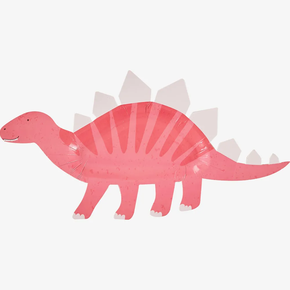 Shop Ginger Ray 8 Pink Dinosaur Plates