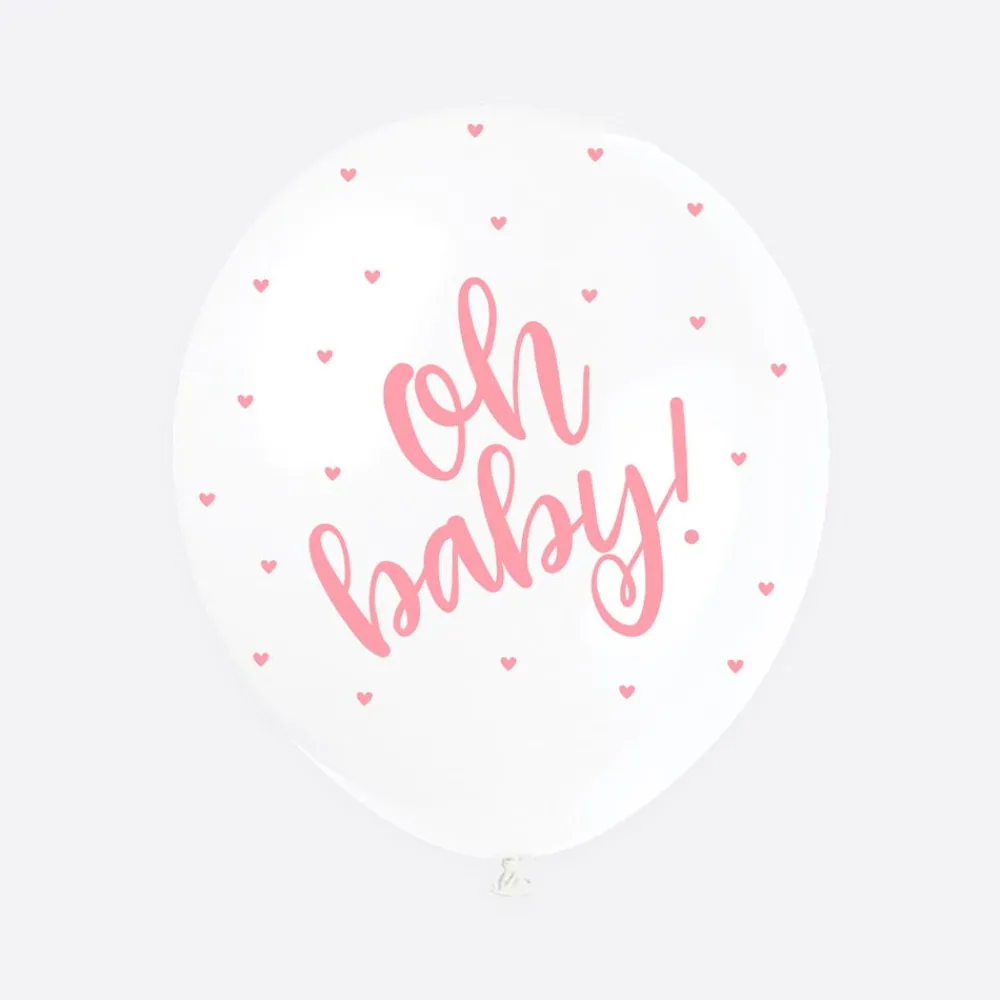 Cheap Unique Party 5 Pink Hello Baby Balloons