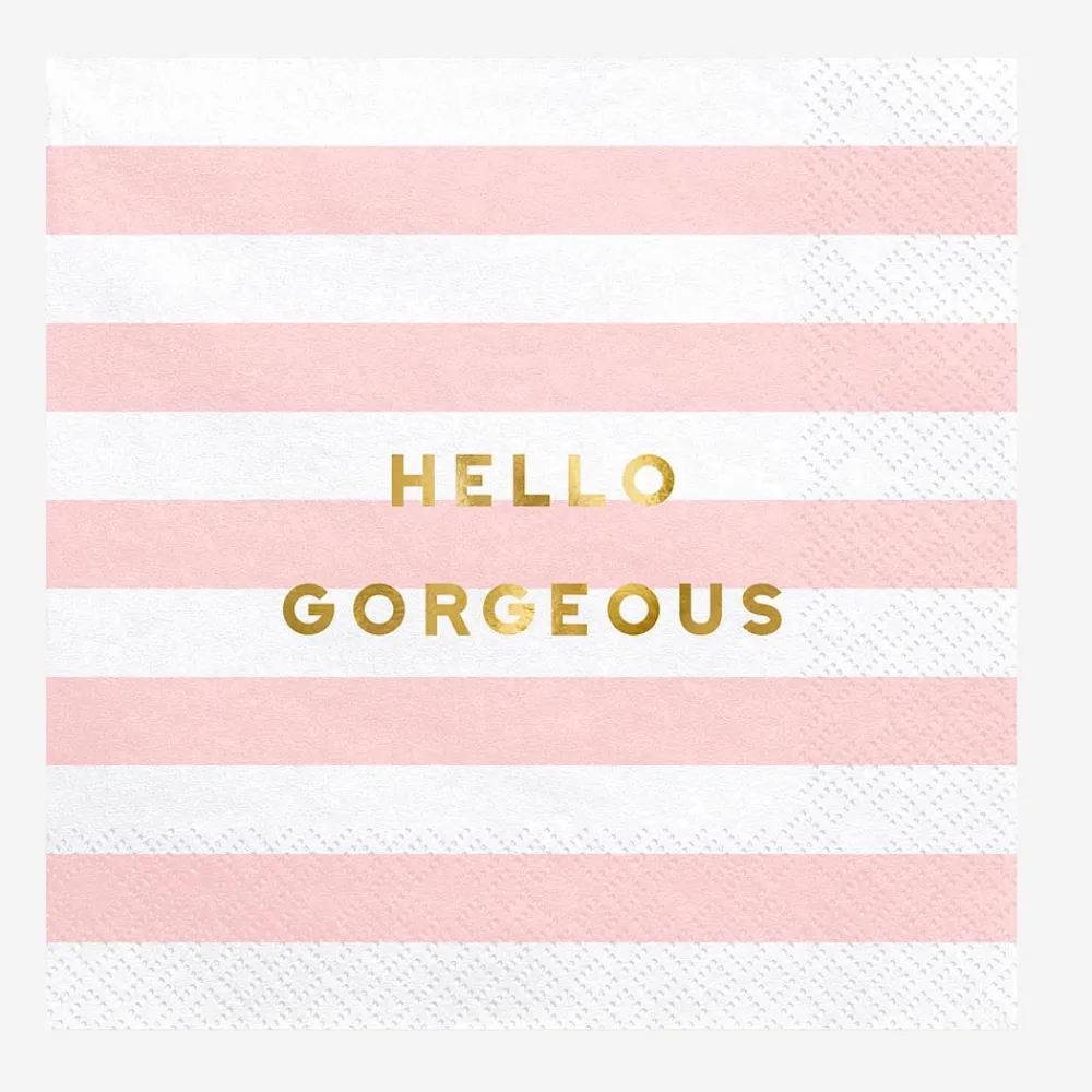 Hot Party Deco 20 Pink Message Napkins