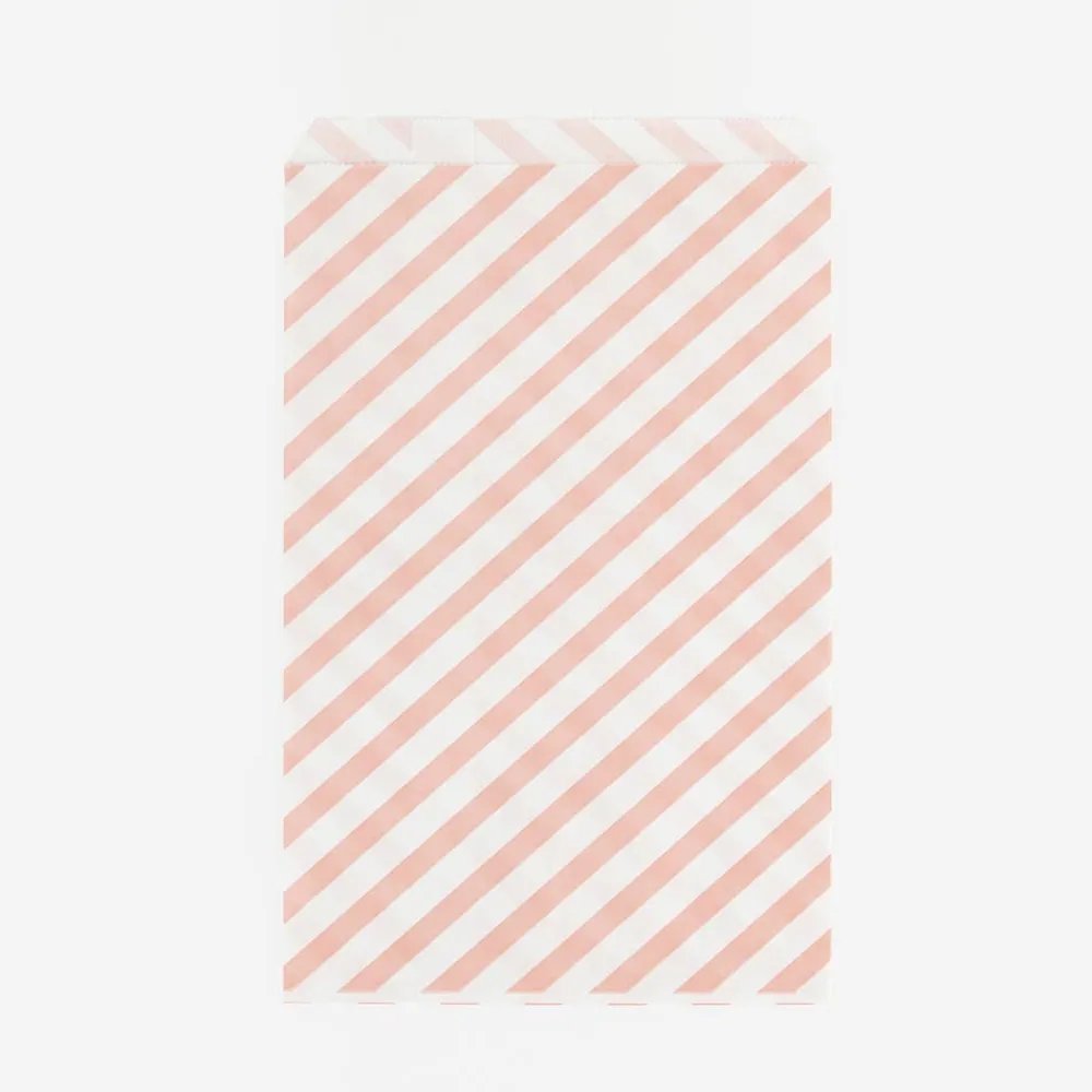 Discount My Little Day 10 Pink Striped Pouches