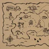 Outlet Party Deco 6 Placemats - Pirate Treasure Map