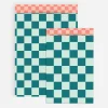 Hot House of Products 1 Pocket In Jade And Blue Checkered Paper