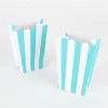 Store Amscan 5 Popcorn Boxes - Turquoise Stripes