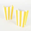 Discount Amscan 5 Popcorn Boxes - Yellow Stripes