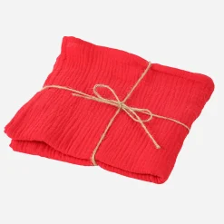 Best Arty Fêtes Factory 4 Red Cotton Gauze Towels