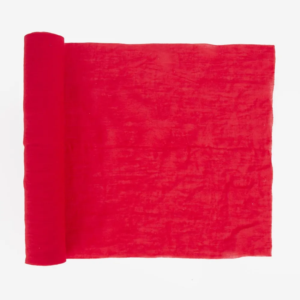 Store Arty Fêtes Factory 1 Red Muslin Table Runner