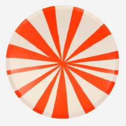 Clearance Meri Meri 8 Red Striped Plates