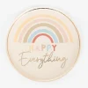 Outlet Ginger Ray 8 Retro Rainbow Plates