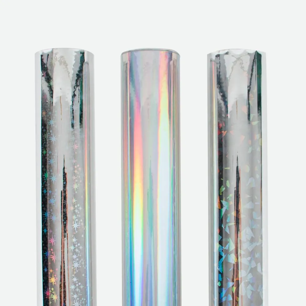 Outlet Rico Design 1 Roll Of Holographic Silver Wrapping Paper
