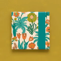 Discount House of Products 1 Roll Of Multicolored Vintage Flower Wrapping Paper